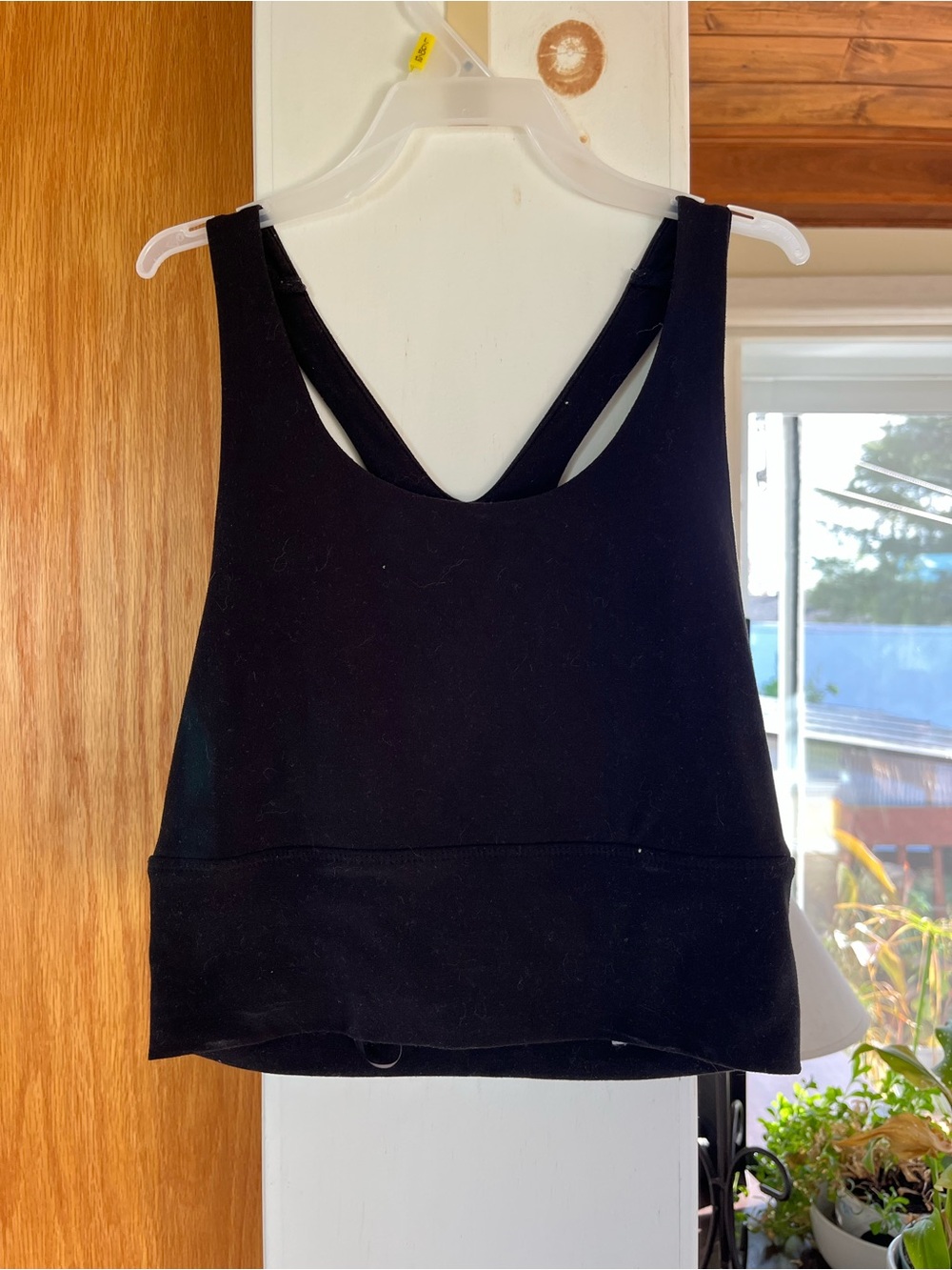 Black Racerback Cropped Tank Top